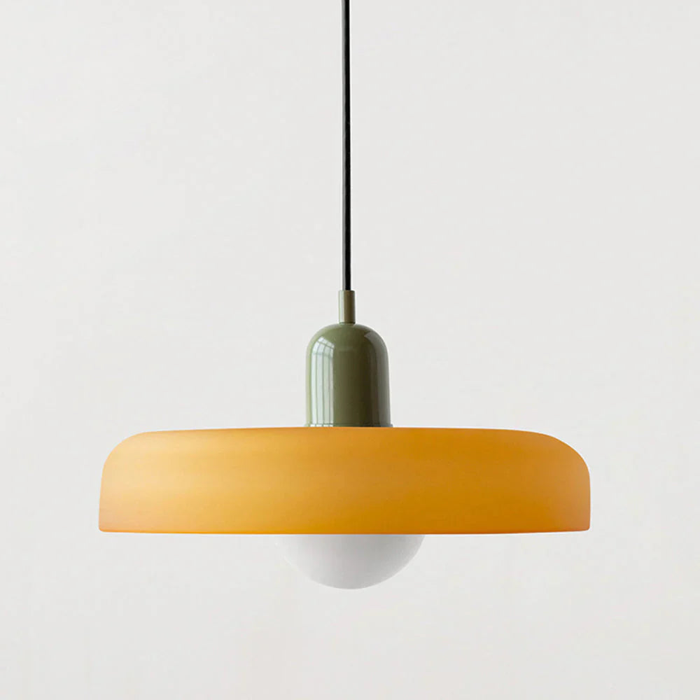 Bauhaus Pendant Light Made of Colored Glass