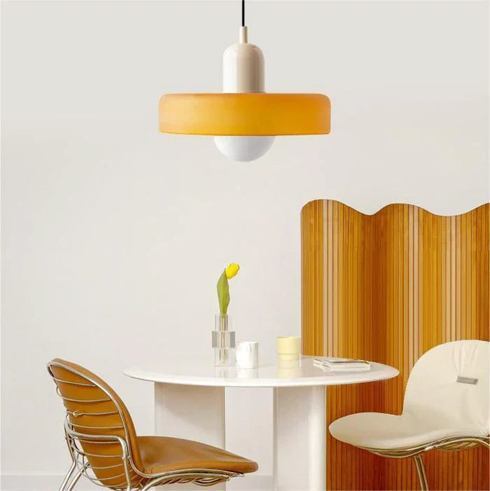 Bauhaus Pendant Light Made of Colored Glass