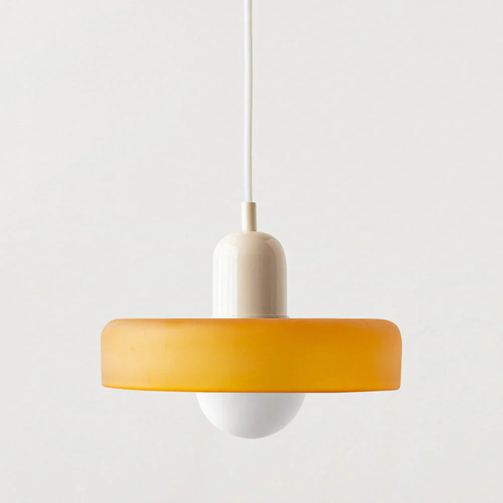 Bauhaus Pendant Light Made of Colored Glass