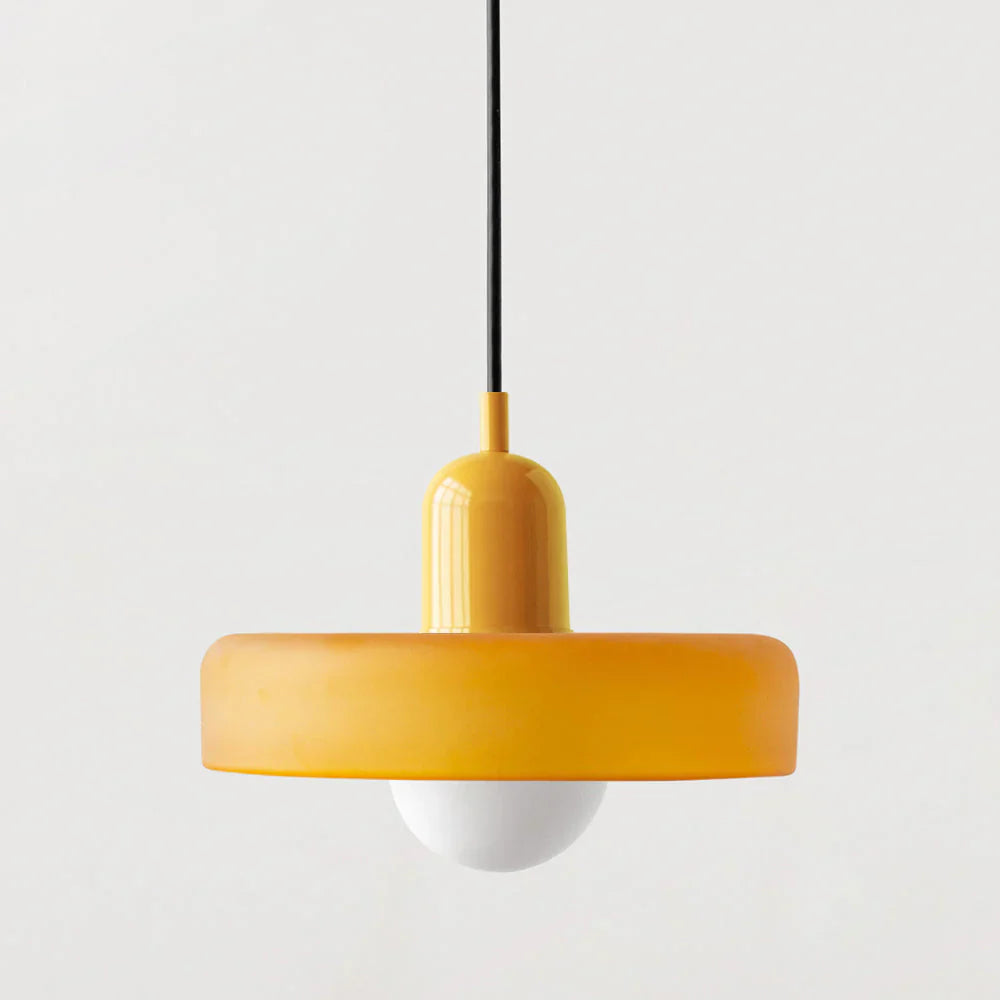 Bauhaus Pendant Light Made of Colored Glass