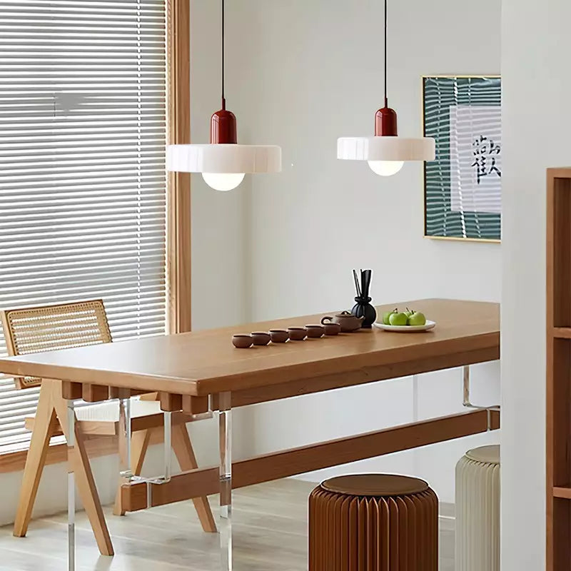 Bauhaus Pendant Light Made of Colored Glass