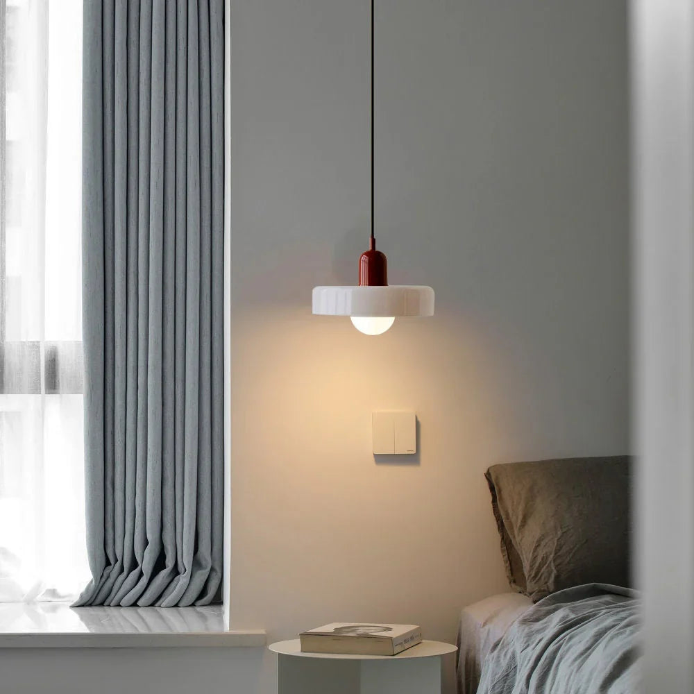 Bauhaus Pendant Light Made of Colored Glass