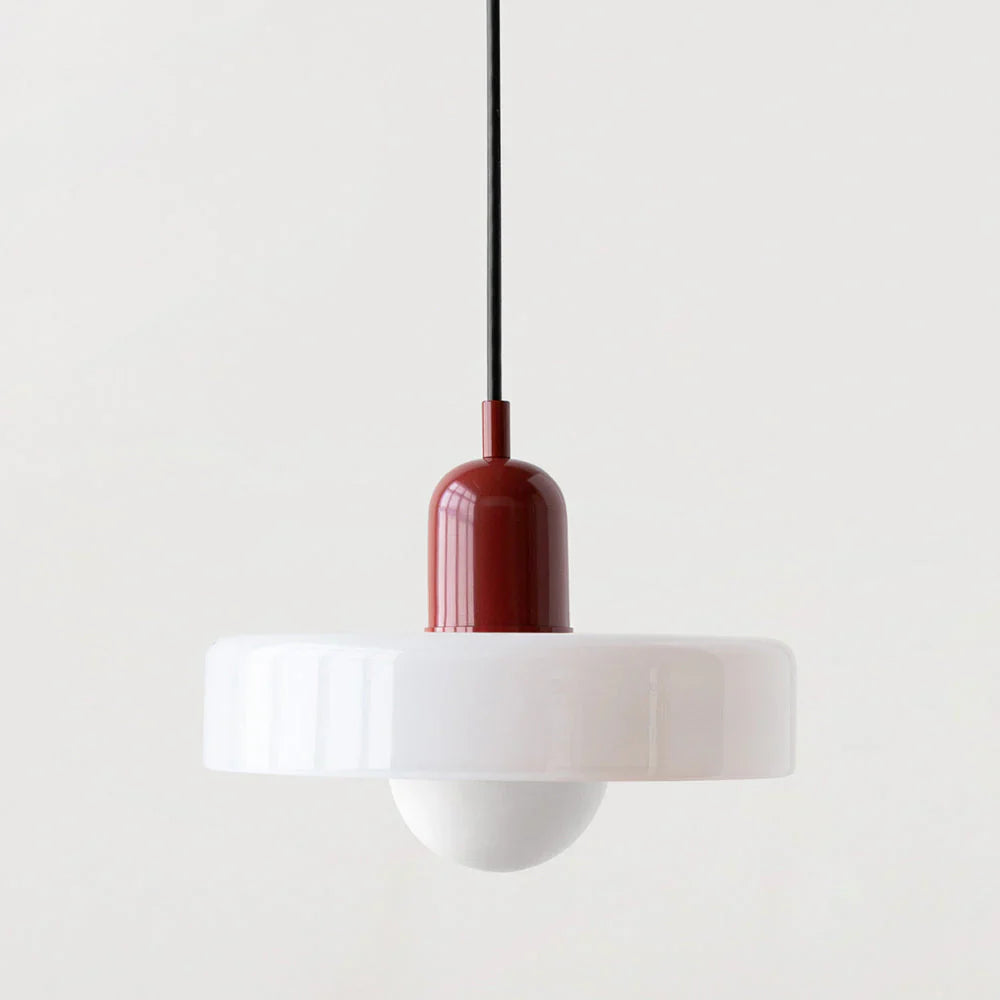 Bauhaus Pendant Light Made of Colored Glass
