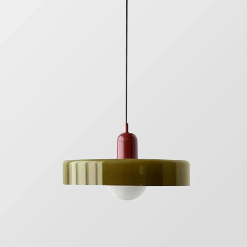 Bauhaus Pendant Light Made of Colored Glass