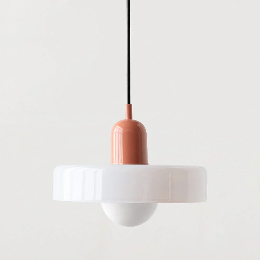 Bauhaus Pendant Light Made of Colored Glass