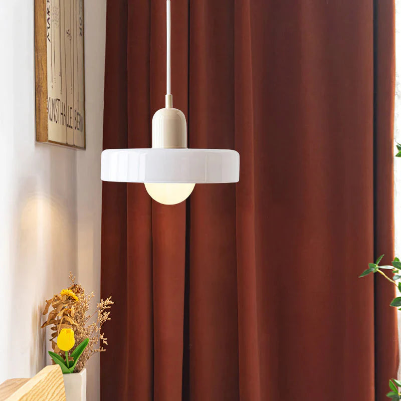 Bauhaus Pendant Light Made of Colored Glass