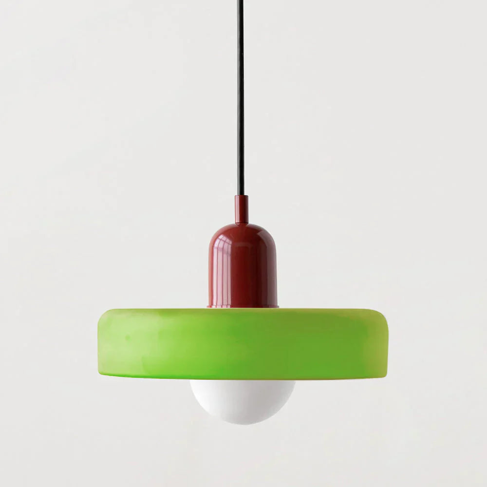 Bauhaus Pendant Light Made of Colored Glass