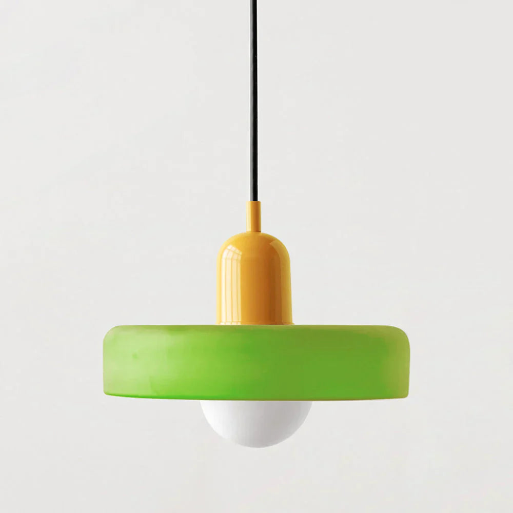 Bauhaus Pendant Light Made of Colored Glass