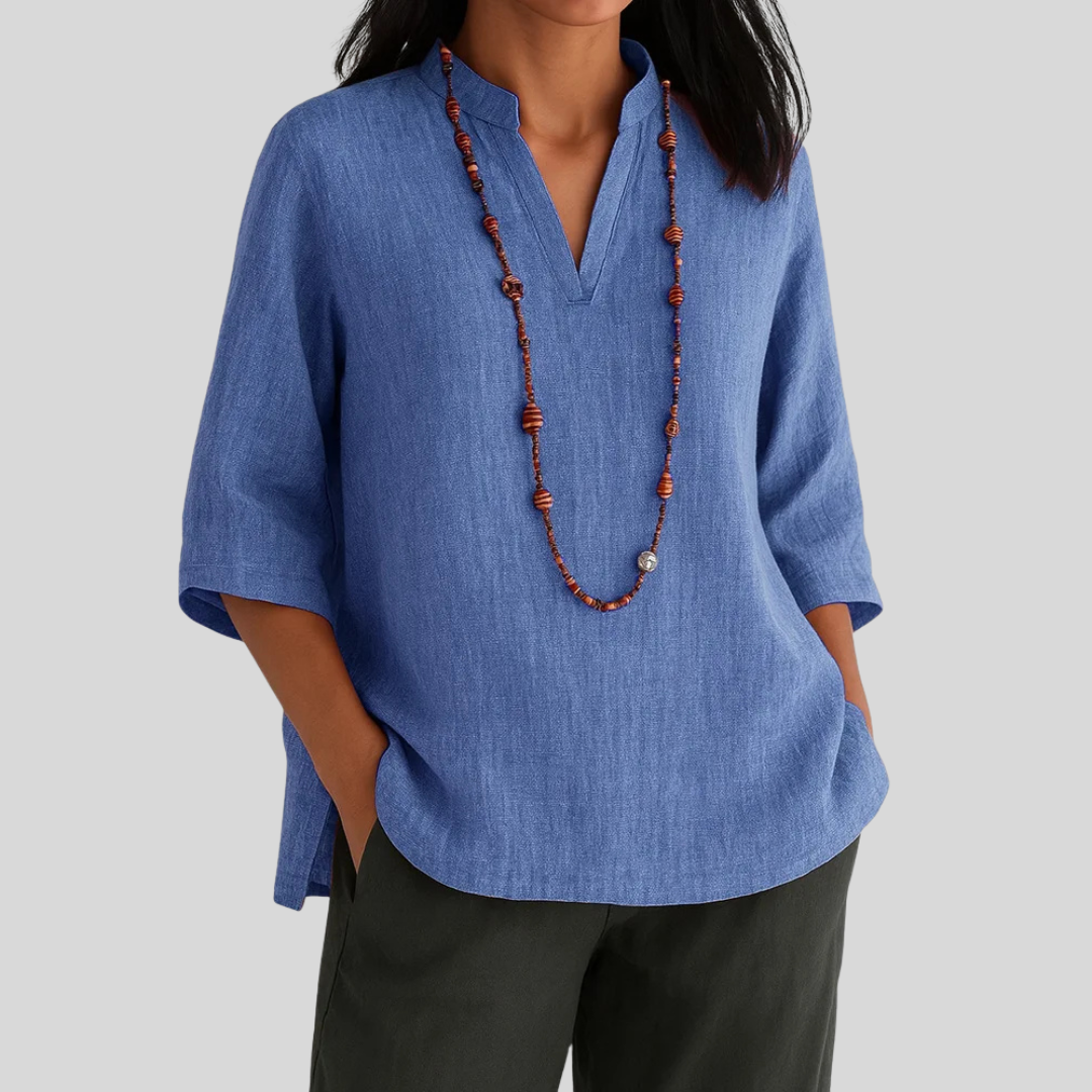 Bernnice – Comfortable Blouse with V-Neck