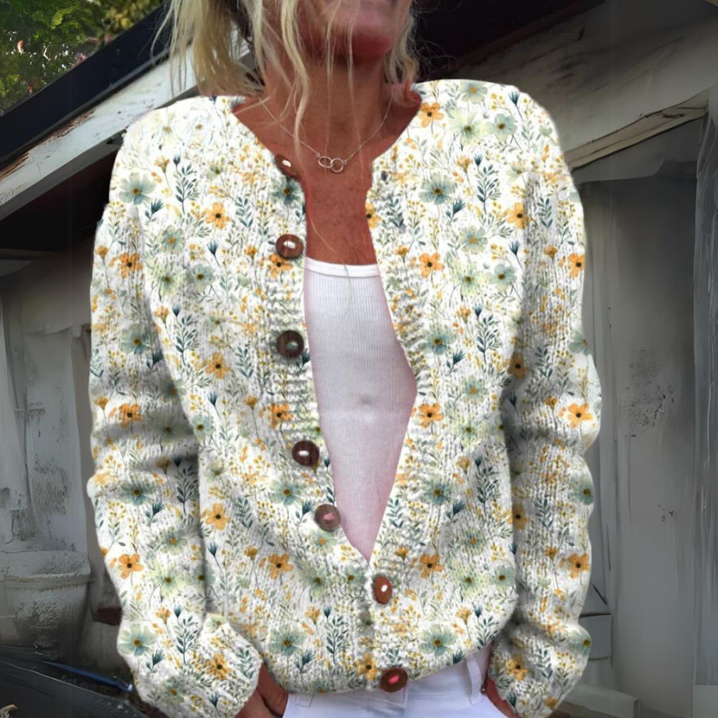 Betina – Vest with Floral Print