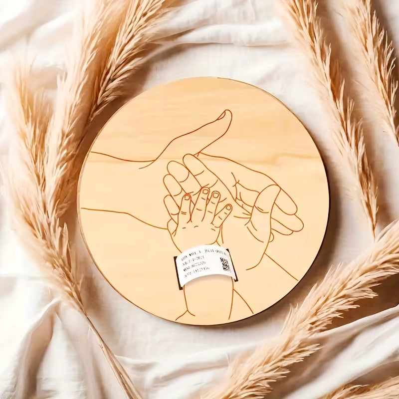 BirthMark - Wooden Bracelet with Birth Plaque