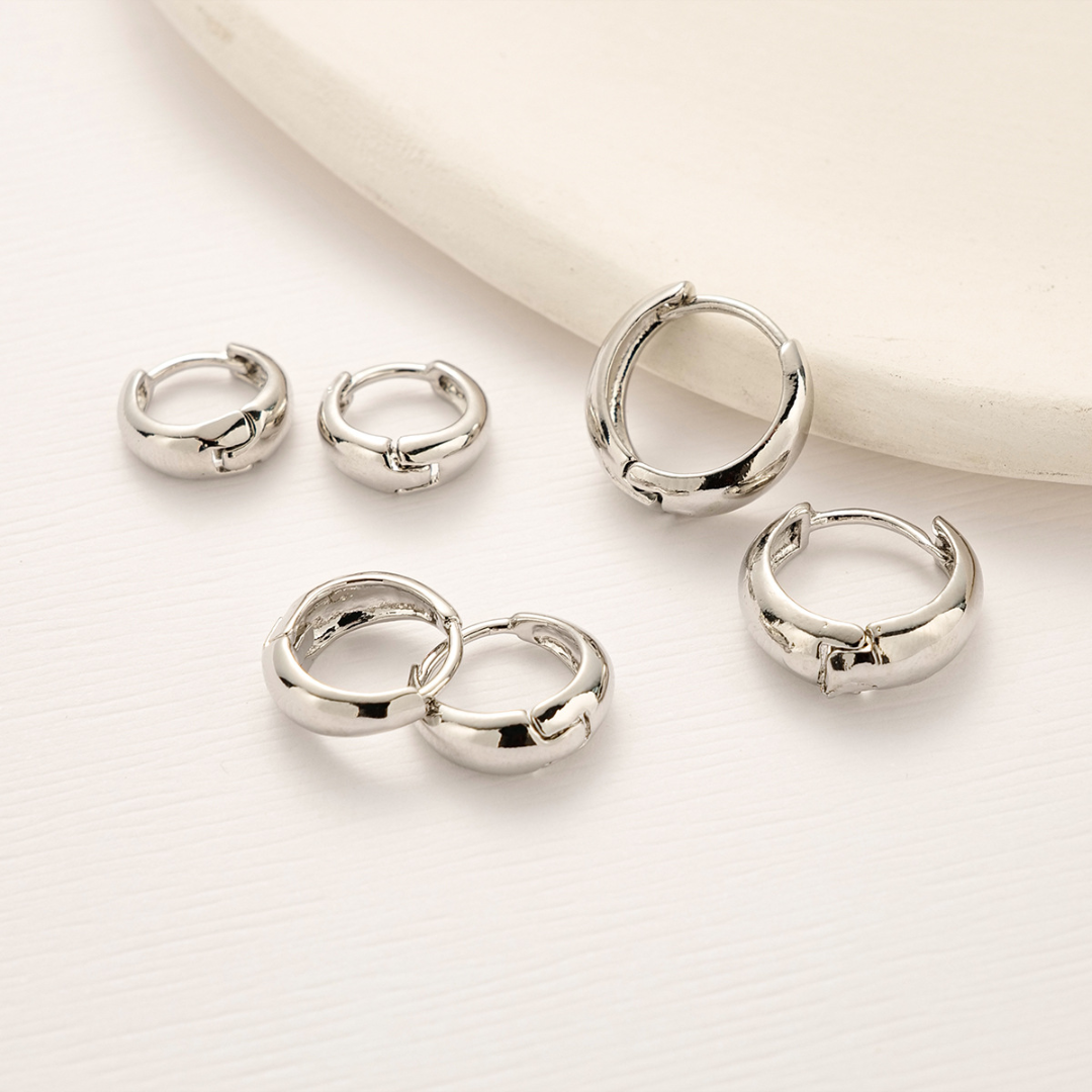 Bold Essential Hoop Earrings Trio