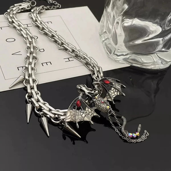 Caged Flying Dragon Necklace