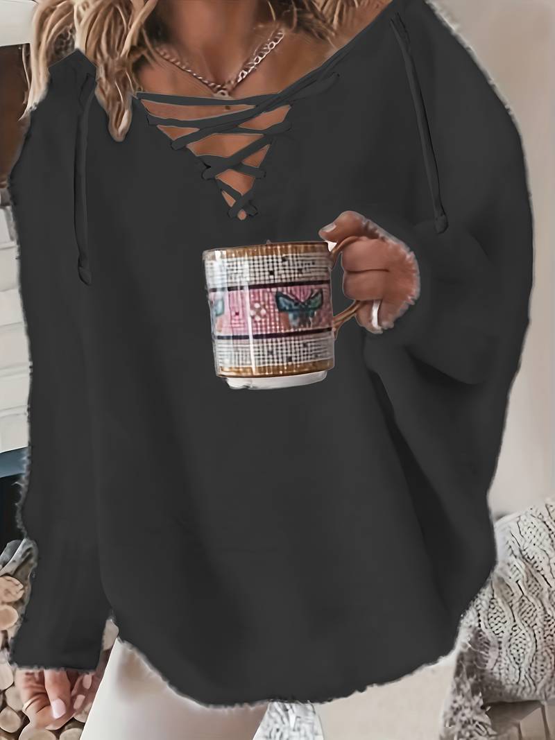 Callahan – Casual Long Sleeve Sweater with V-Neck