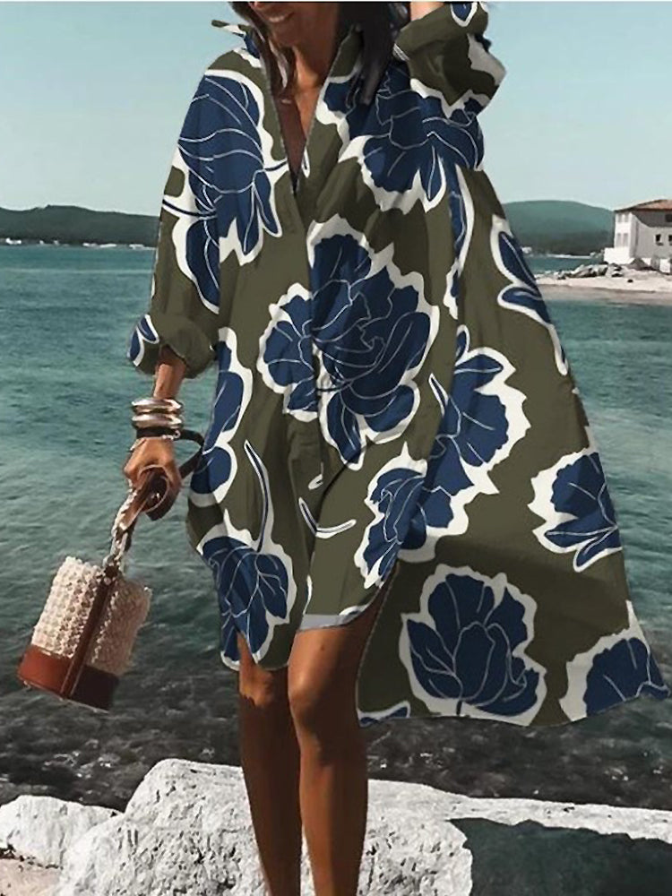 Calogera - Vestido Camisa Elegante y Holgado