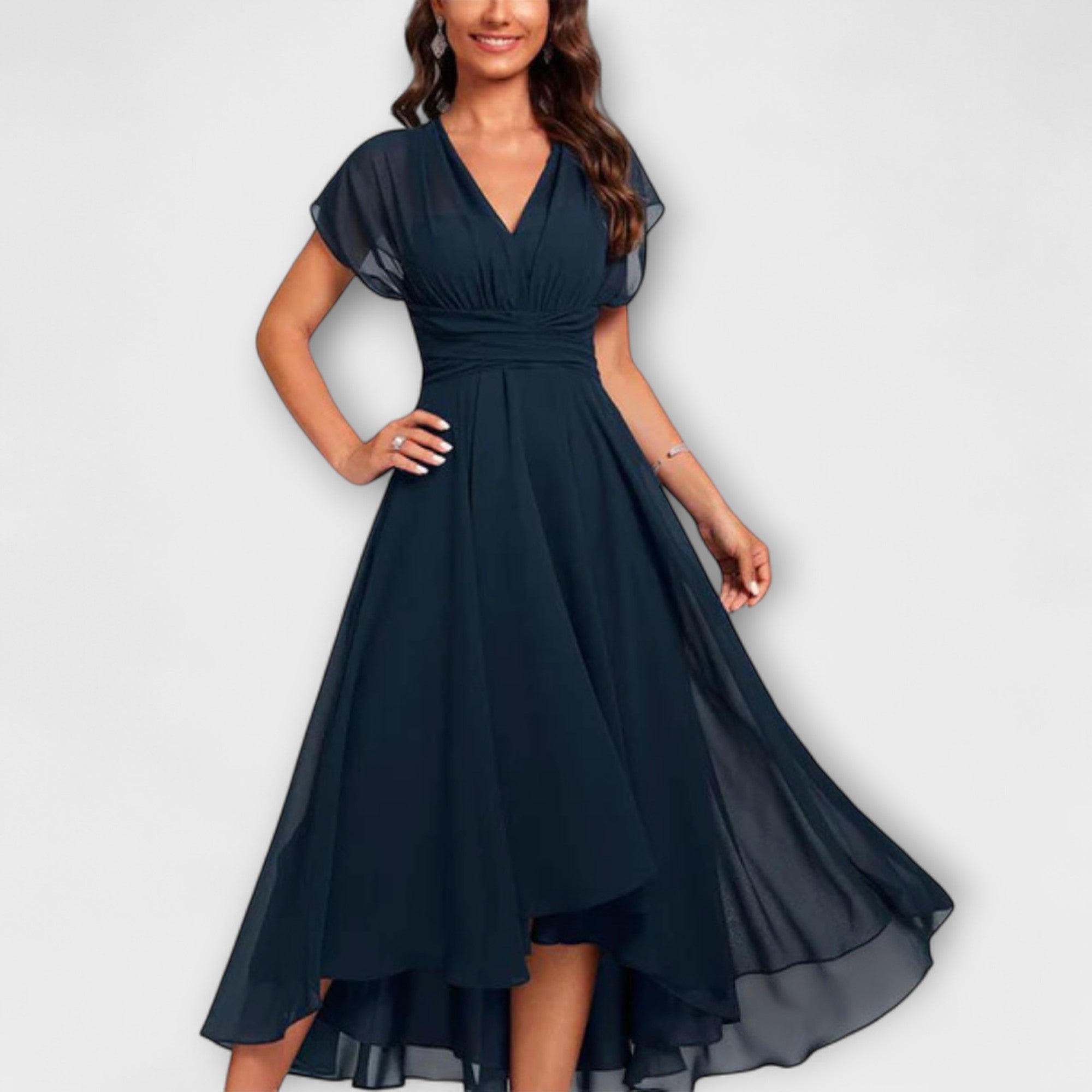 Catalina – Flowing Maxi Dress with V-Neck