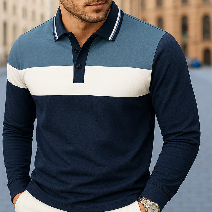 Chousein – Casual Long Sleeve Polo Shirt