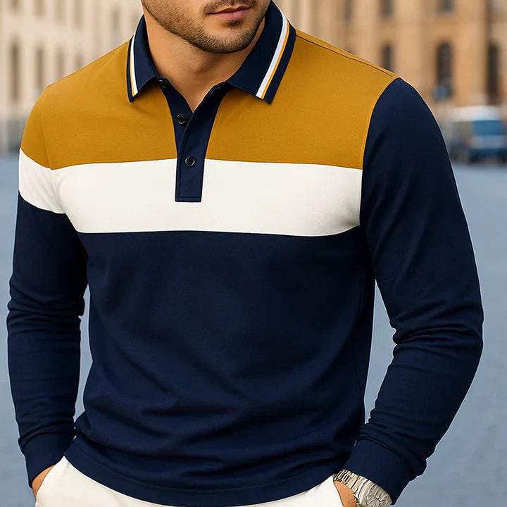 Chousein – Polo casual de manga larga