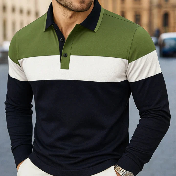 Chousein – Polo casual de manga larga