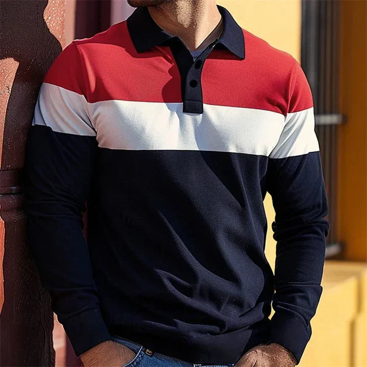 Chousein – Casual Long Sleeve Polo Shirt