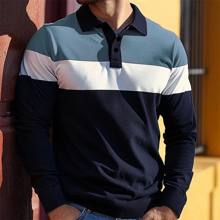 Chousein – Casual Long Sleeve Polo Shirt