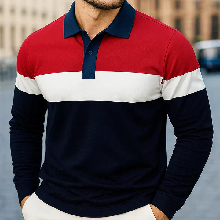 Chousein – Casual Long Sleeve Polo Shirt