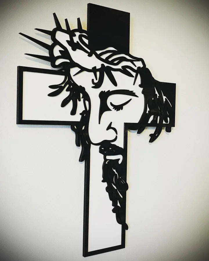 ChristCraft – Metal Plaque with Jesus Cross Wall Decoration Featuring Christ Motif