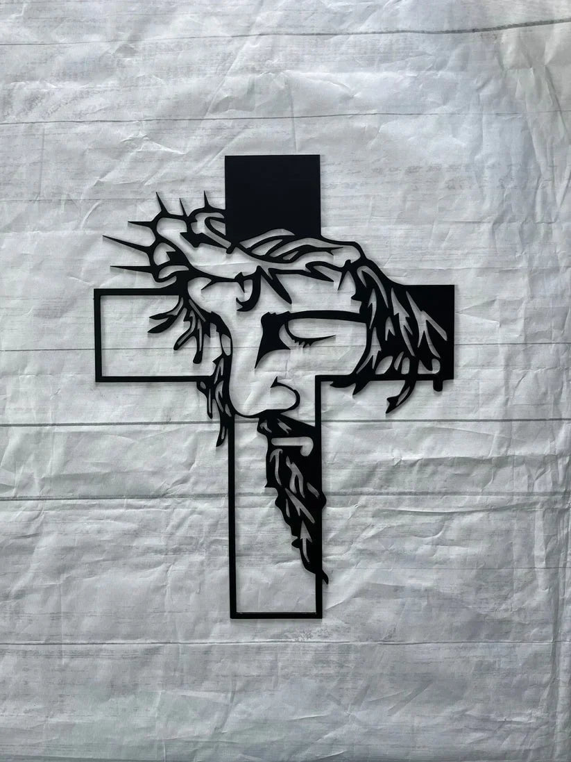 ChristCraft – Metal Plaque with Jesus Cross Wall Decoration Featuring Christ Motif