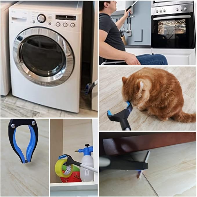 Collapsible Grabber with 360° Rotatable Clip
