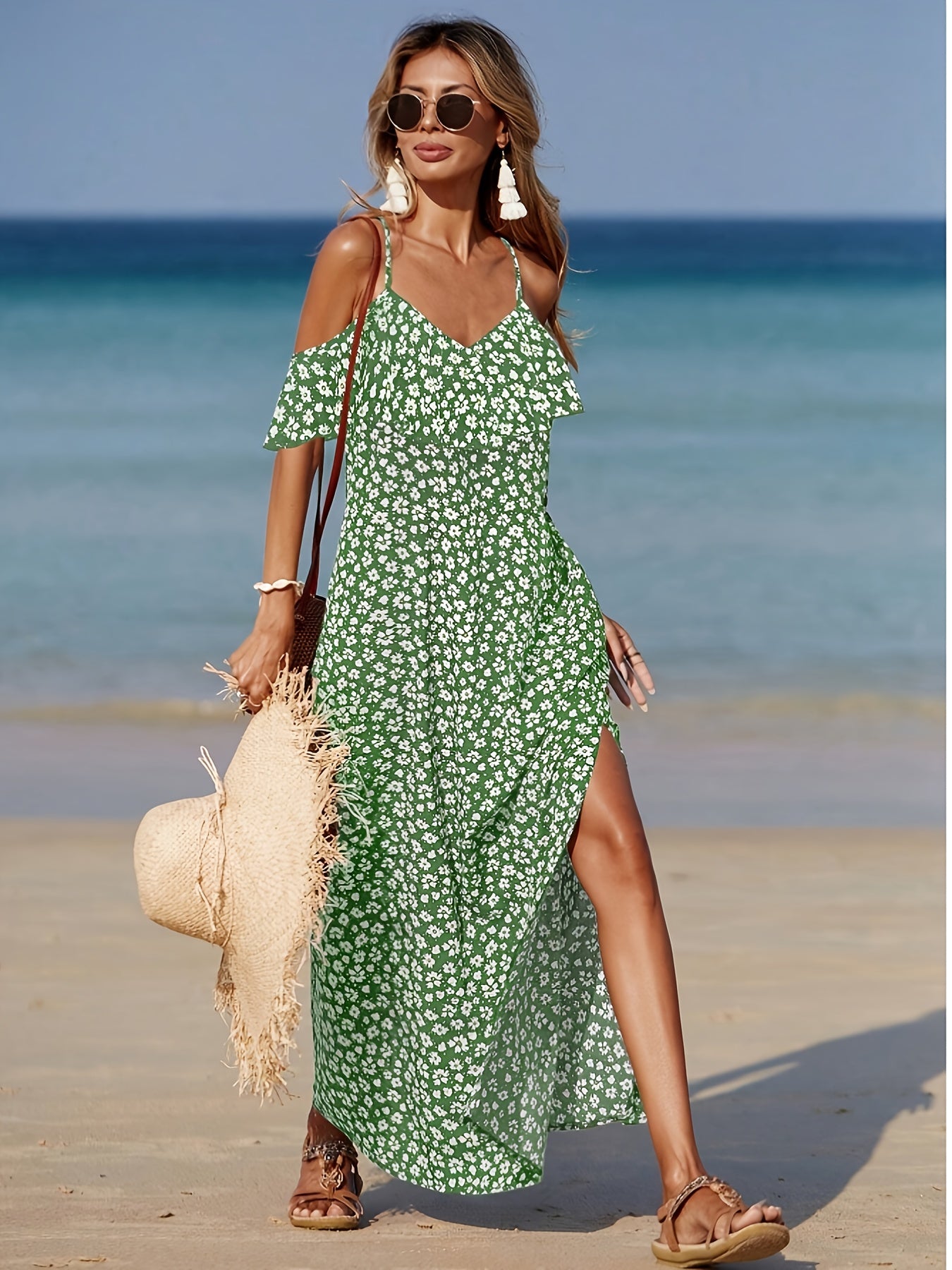 Consuelo - Off-Shoulder Dress with Floral Print