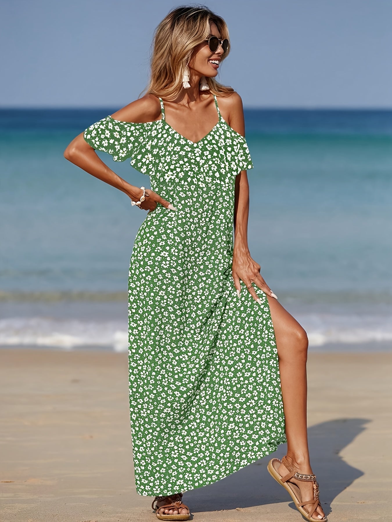 Consuelo - Off-Shoulder Dress with Floral Print