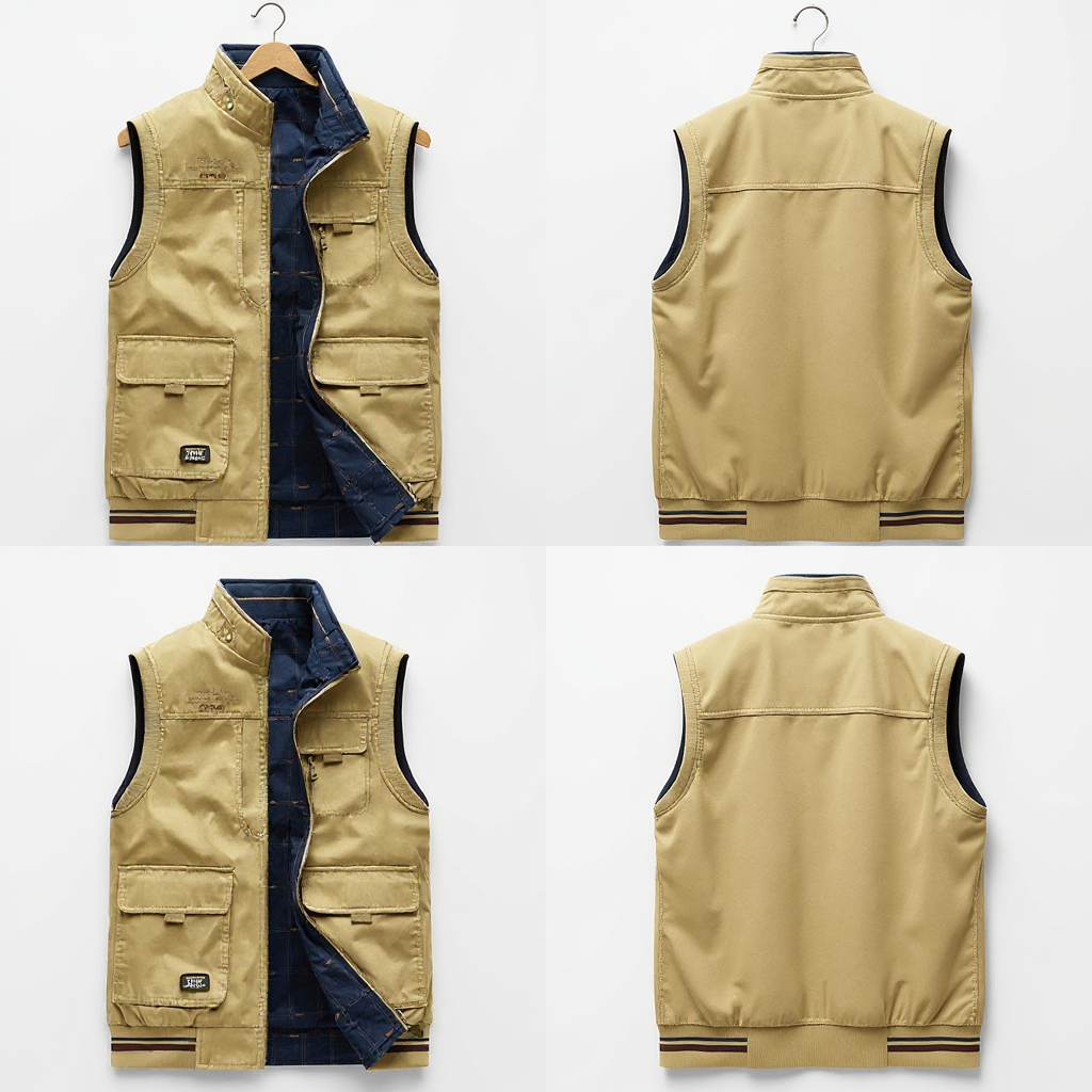 Crispin – Sleeveless Vest with Multiple Pockets