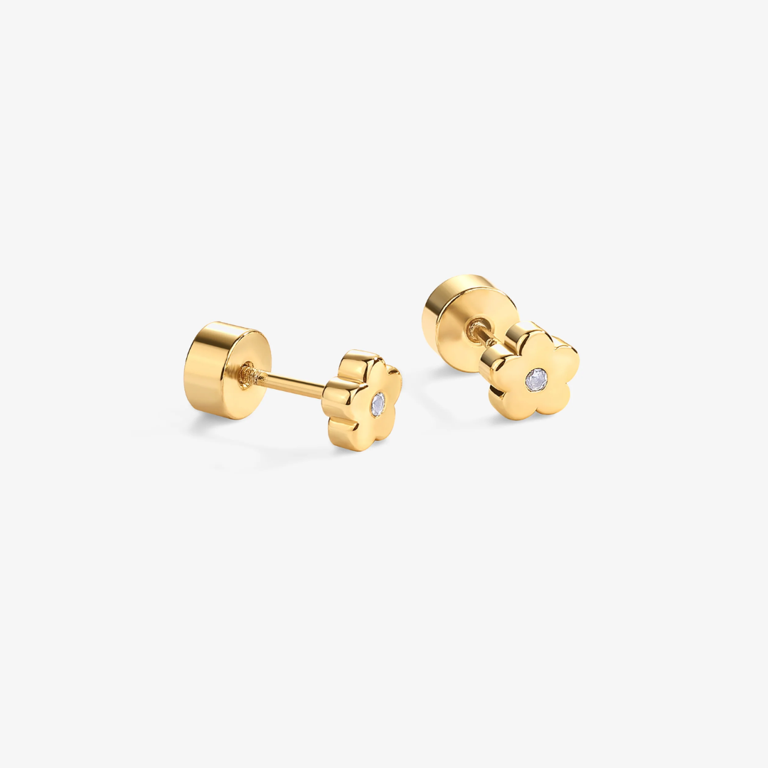 Dainty Bloom Flat Back Stud Earrings