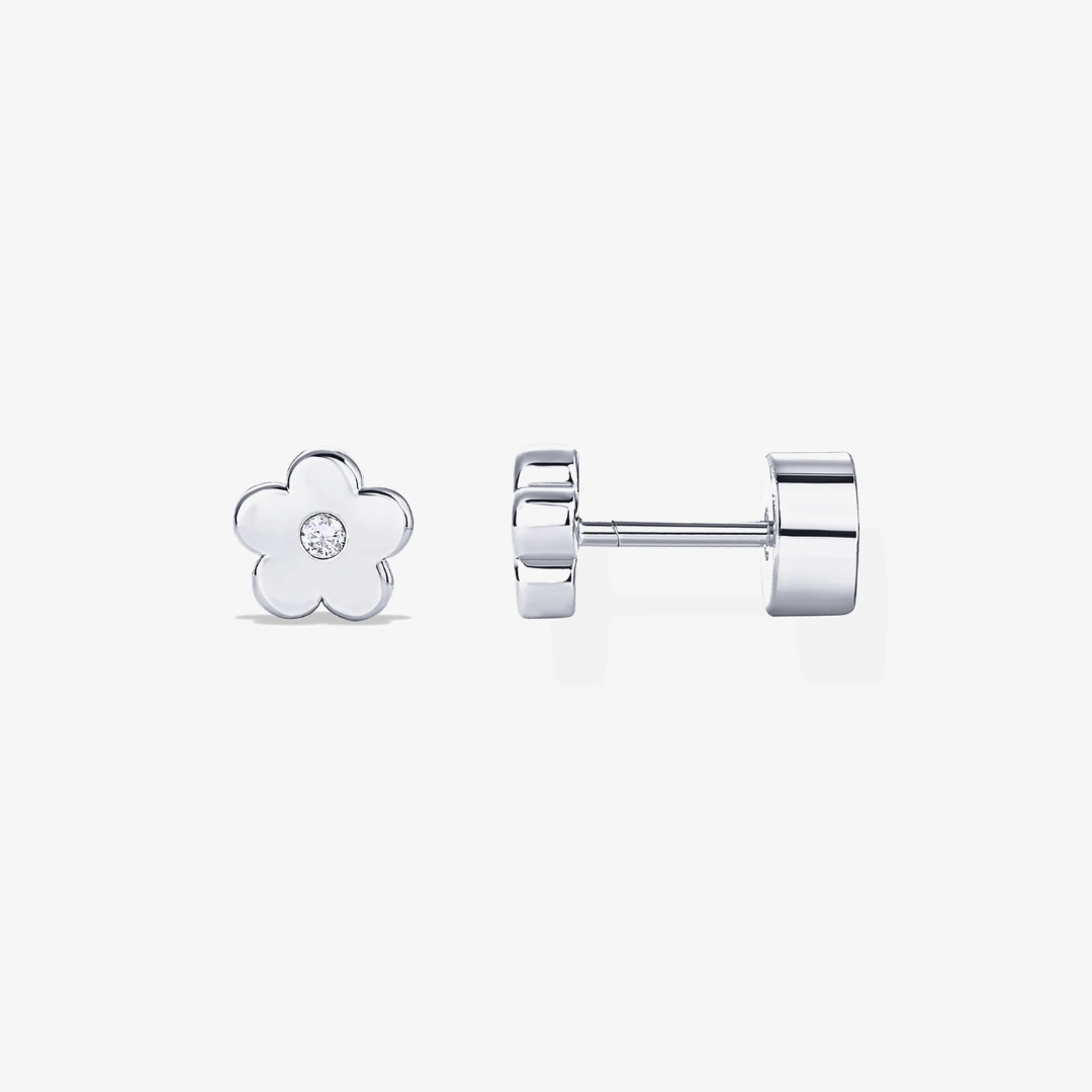 Dainty Bloom Flat Back Stud Earrings