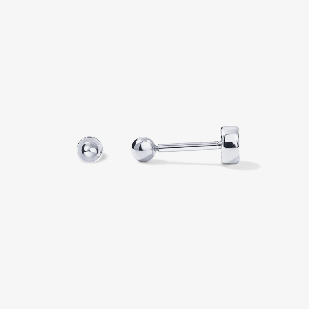 Dainty Sphere Flat Back Stud Earrings