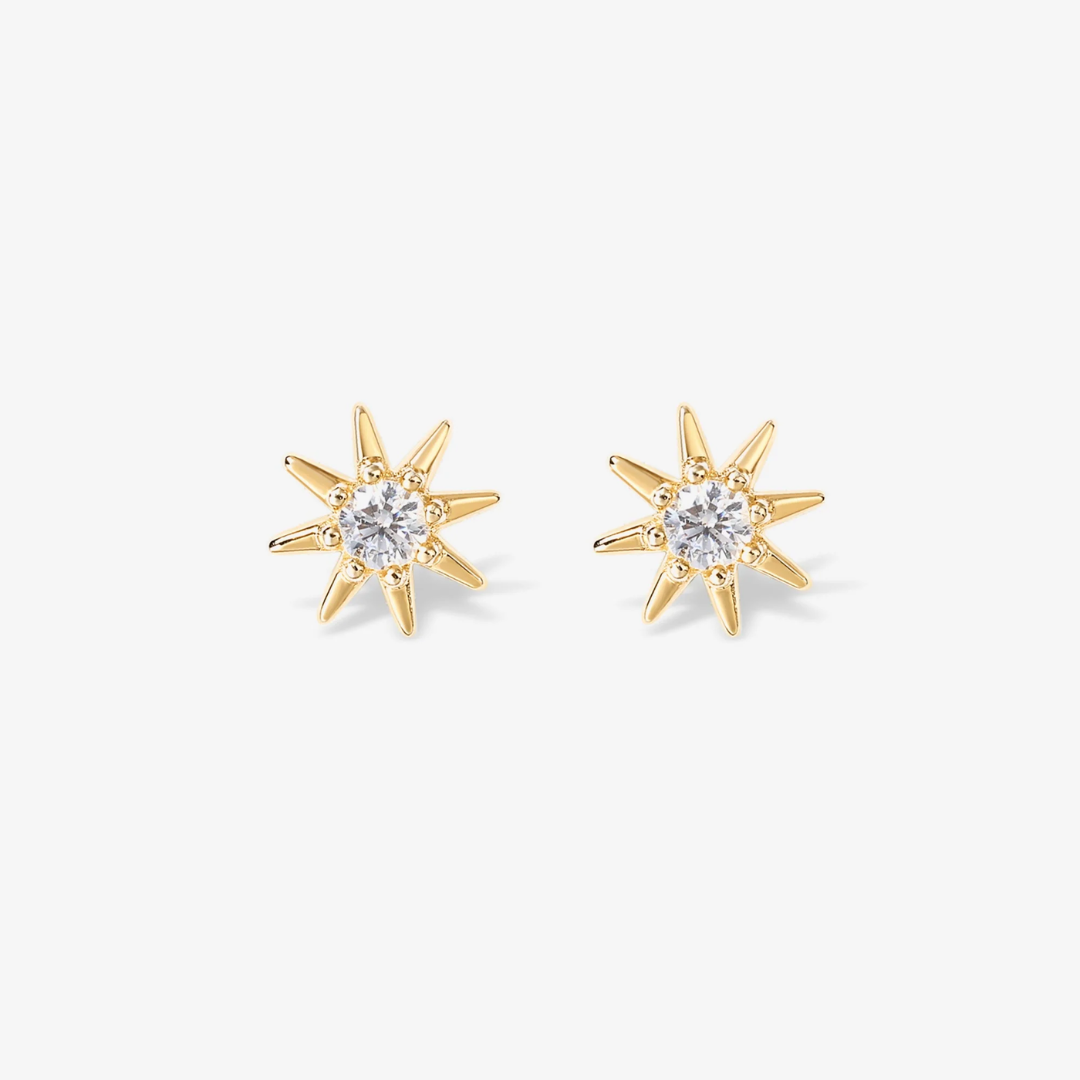 Dainty Star Flat Back Stud Earrings