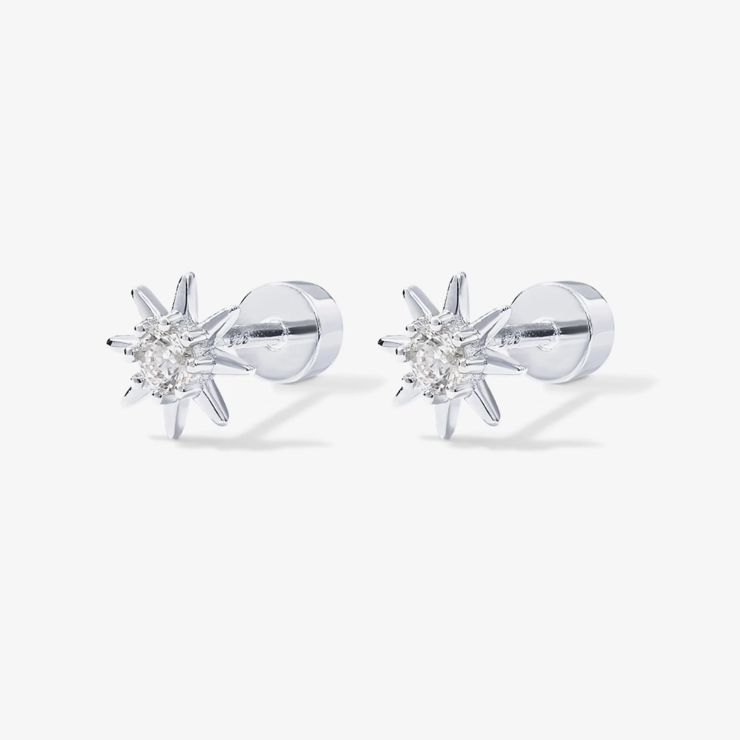 Dainty Star Flat Back Stud Earrings