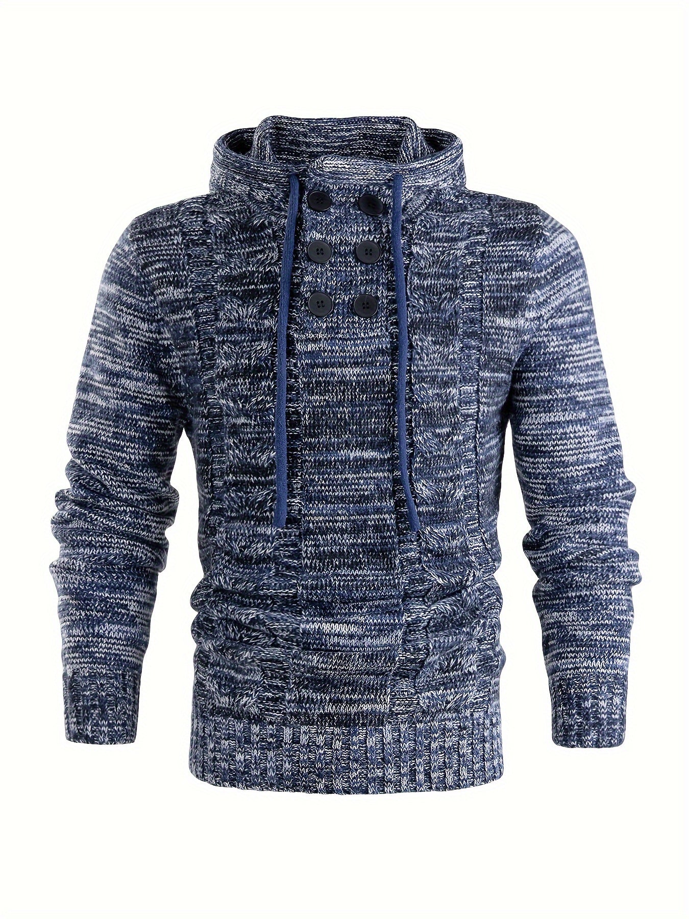 Damiaan – Casual Long Sleeve Knit Hoodie