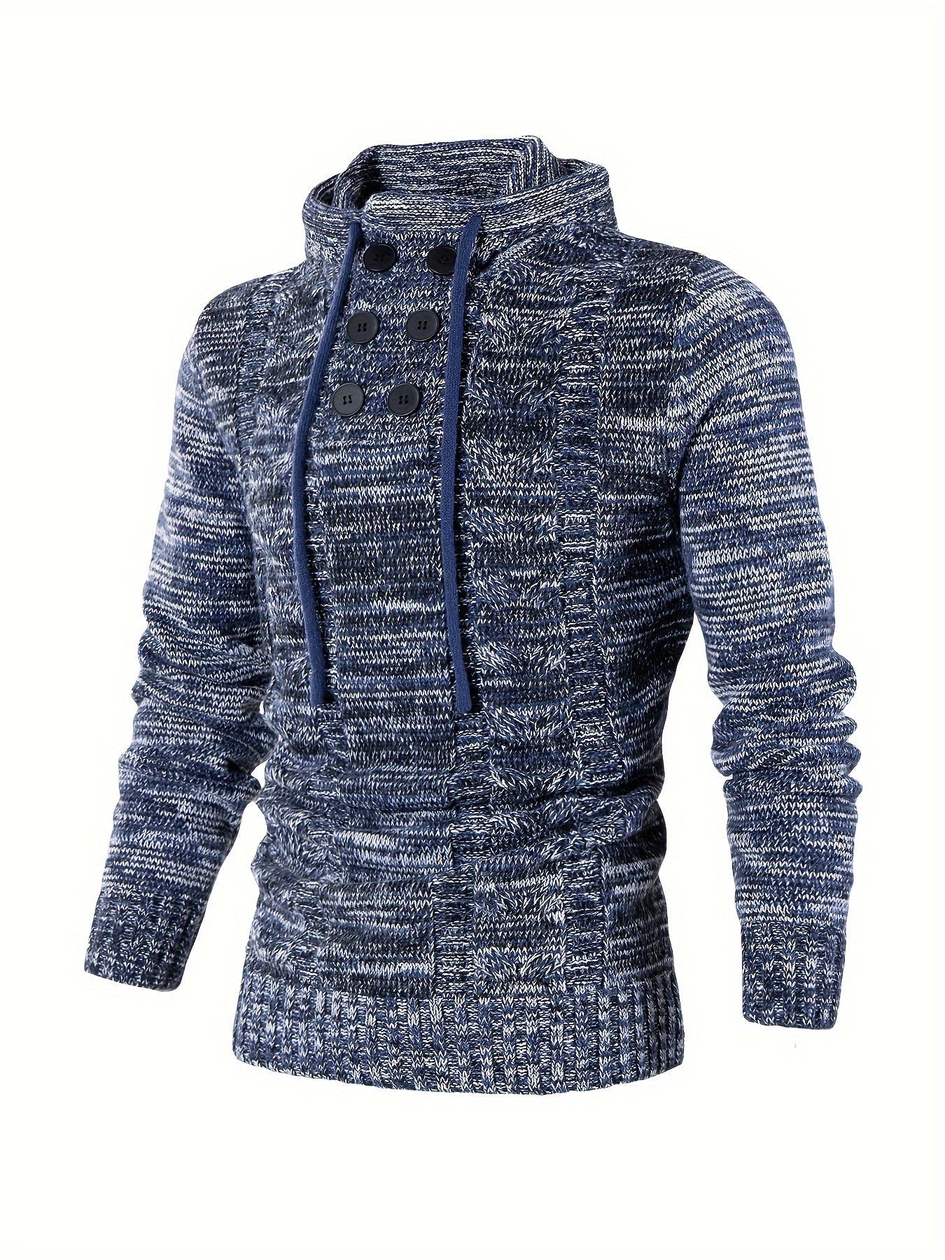 Damiaan – Casual Long Sleeve Knit Hoodie