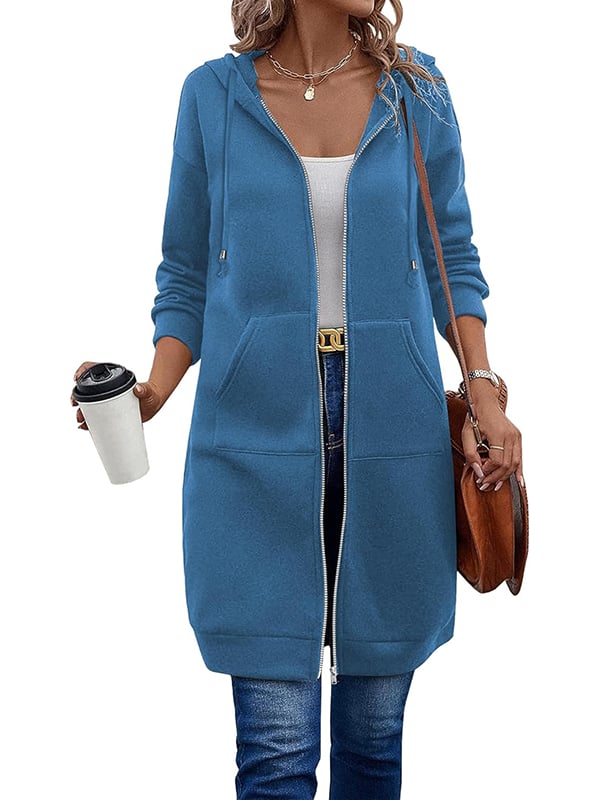 Dfida – Casual Fleece Hoodie with Zipper