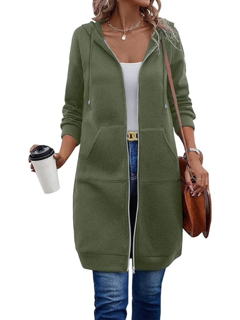 Dfida – Casual Fleece Hoodie with Zipper