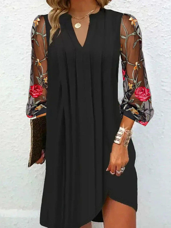 Dumelza – Mini Dress with Floral Sleeves