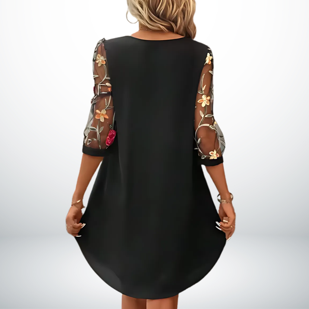 Dumelza – Mini Dress with Floral Sleeves