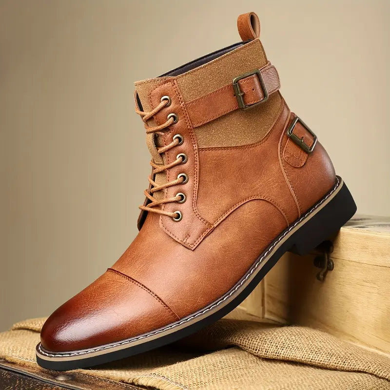 Dylan – Casual Ankle Boots with Buckles