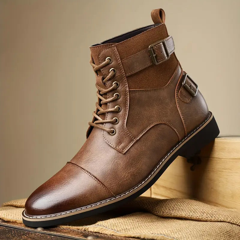Dylan – Casual Ankle Boots with Buckles
