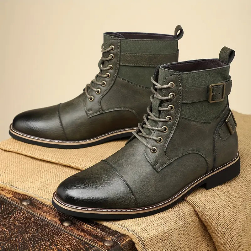Dylan – Casual Ankle Boots with Buckles