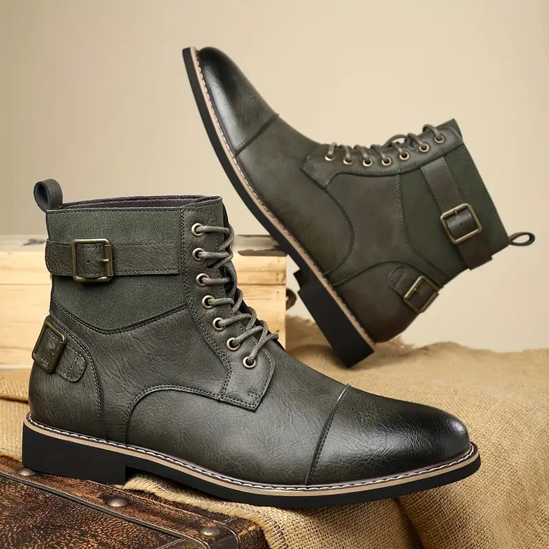 Dylan – Casual Ankle Boots with Buckles