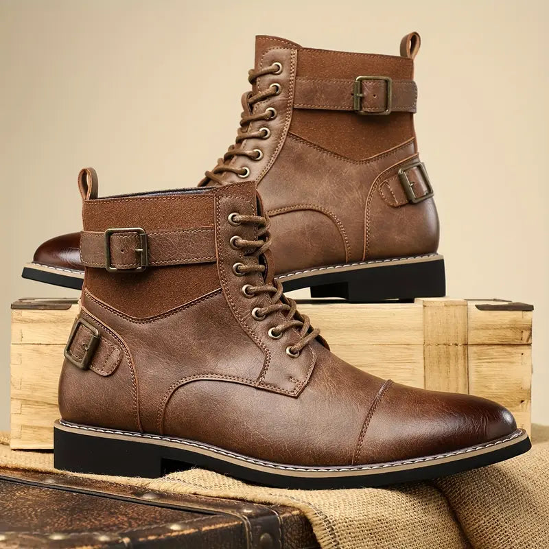 Dylan – Casual Ankle Boots with Buckles