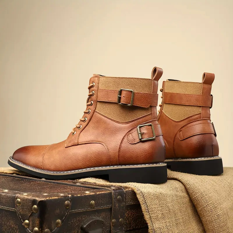 Dylan – Casual Ankle Boots with Buckles