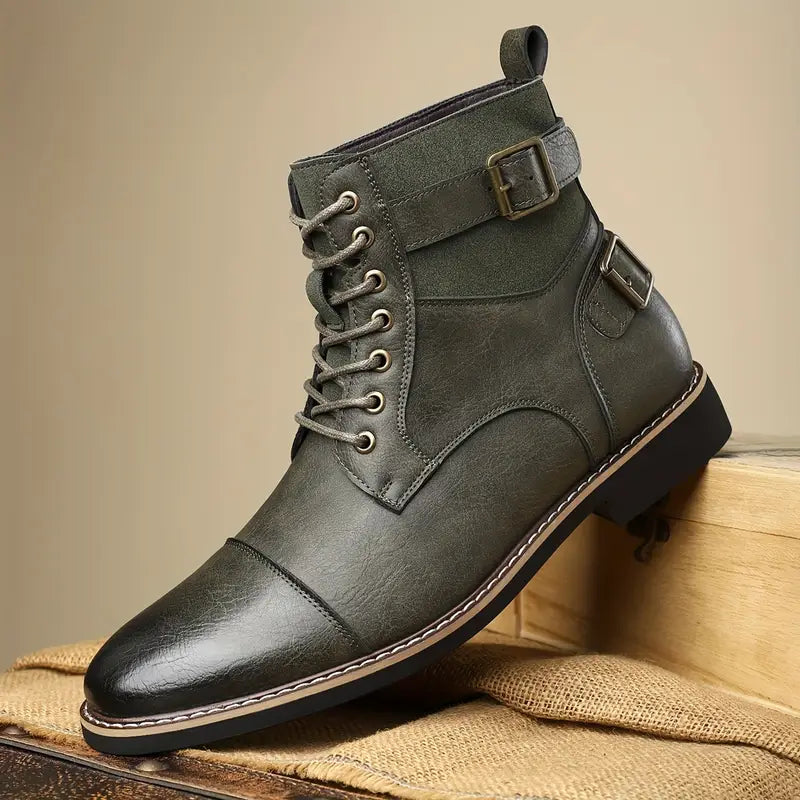 Dylan – Casual Ankle Boots with Buckles